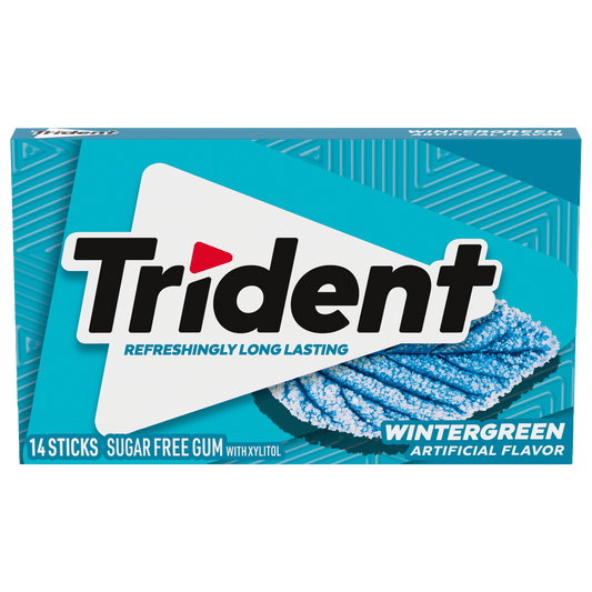 TRIDENT GUM, SUGAR FREE, WINTERGREEN