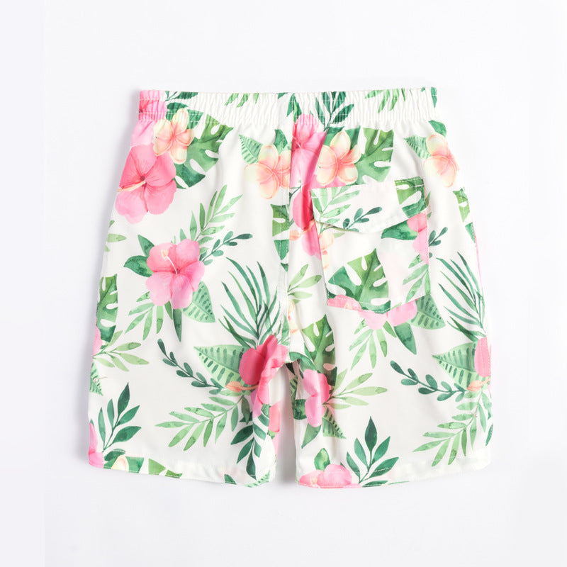Children's beach shorts boxer swimming trunks in colorful, comfortable design