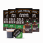 48 Java House Colombian cold brew coffee pods, decaffeinated, in a clear container showing the coffee pod packaging.