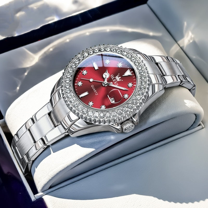Stylish business quartz women's watch with a sleek design and classic dial face