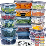48Pcs BPA - Free Food Storage Set - 24 Airtight Containers & Lids with Labels for Pantry, Travel, Kitchen Organization - BACKUPMYFILESNOW