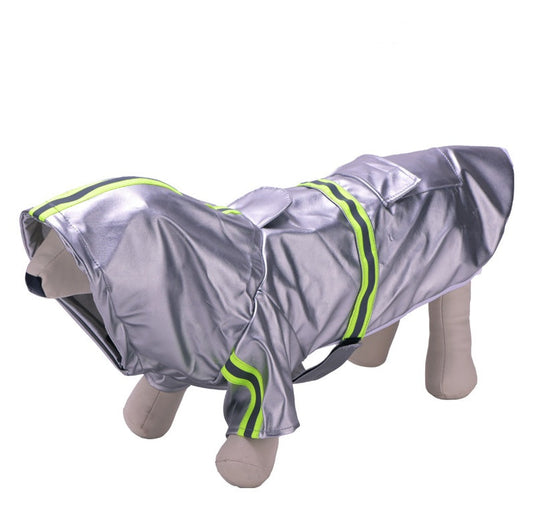 Reflective dog cloak, medium and large windproof outdoor jacket with full coverage and adjustable fit