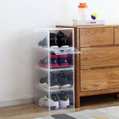 Sneaker storage box shoe cabinet for organizing and displaying footwear