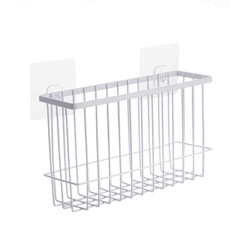 Wrought iron bathroom shelf with minimalist wall-mounted design