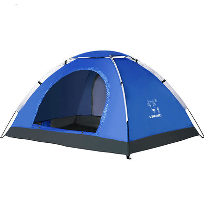 Single-layer outdoor camping tent for beach camping, lightweight portable shelter setup
