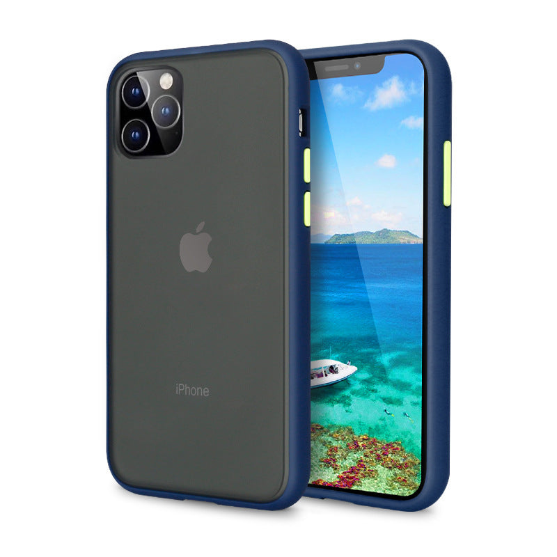 Transparent color contrast iPhone case compatible with Apple