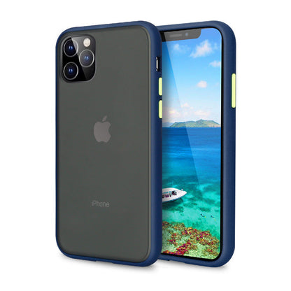 Transparent color contrast iPhone case compatible with Apple