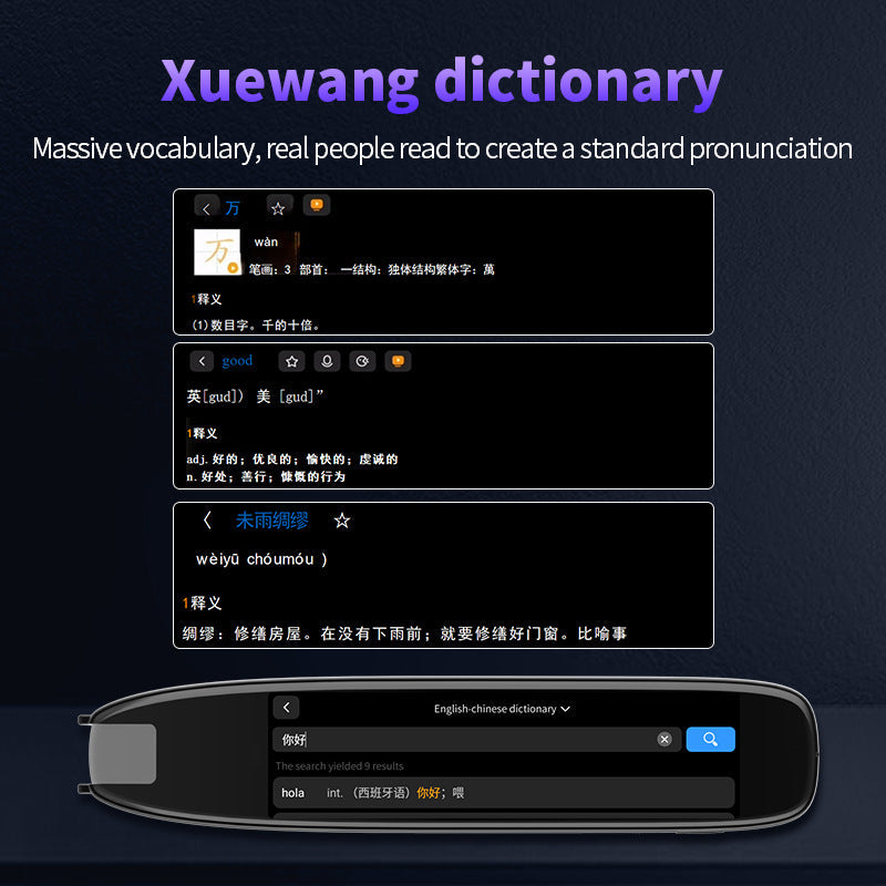 International multi-language photo precision scanning translation pen with digital display and scanning tip