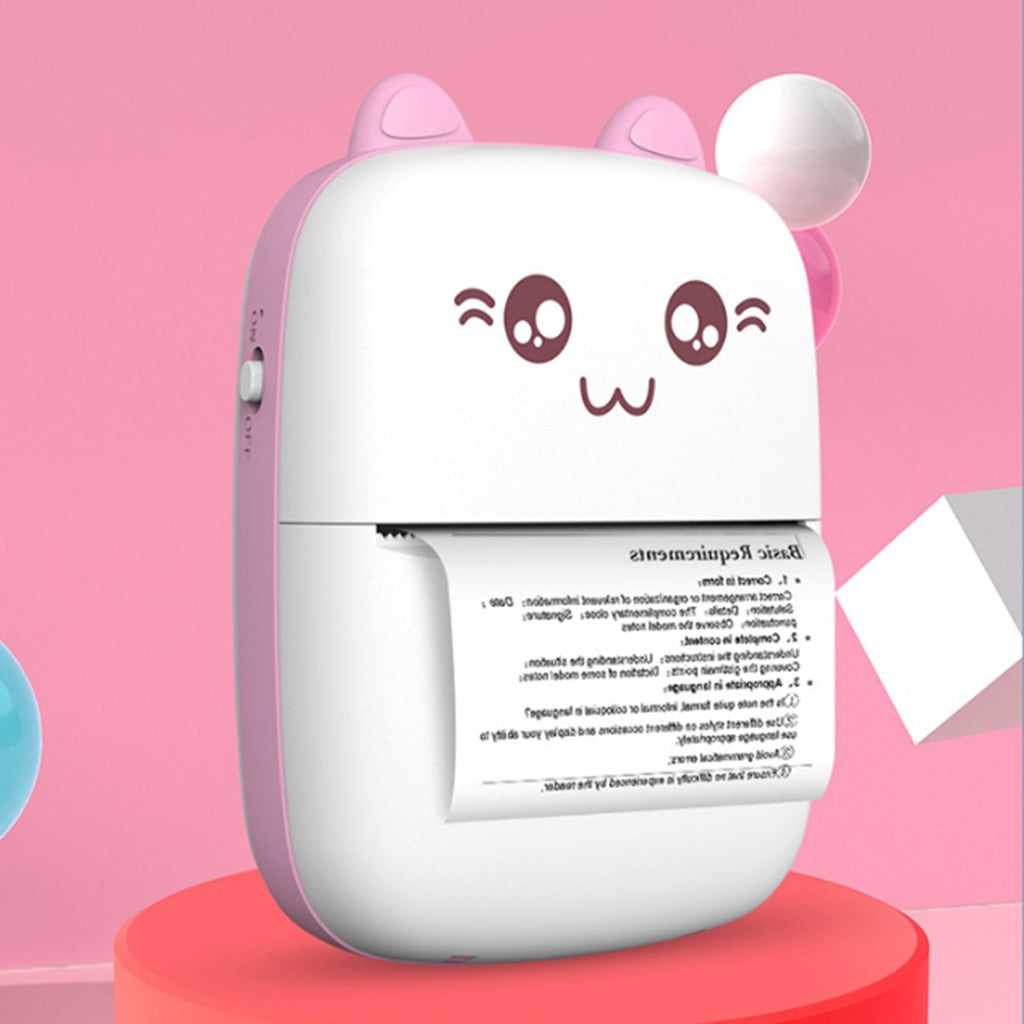 Portable mini Bluetooth WiFi thermal printer for mobile phone photos, notes, labels, and student error printing