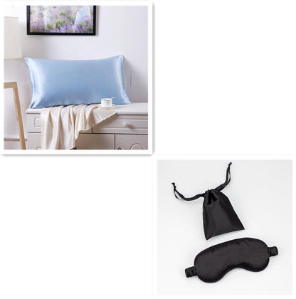 Double-sided 100% silk pillowcase, 19 momme, shown flat in a smooth luxurious fabric finish