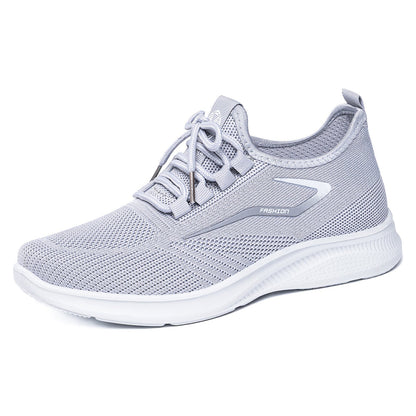 Breathable casual flat walking shoes by My Store in a lightweight design.