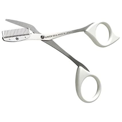 Seki Edge SS-605 eyebrow scissors with stainless steel blades for precise eyebrow shaping and grooming.