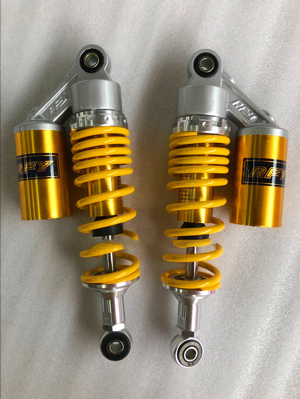 Motorcycle shock absorber by My Store, black suspension component with coil spring and mounting eyes