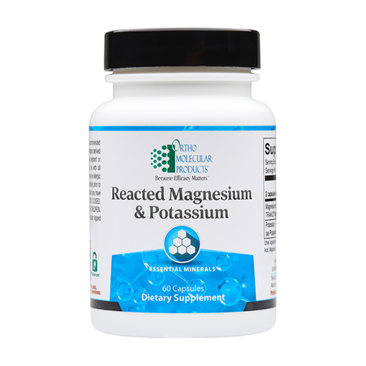Ortho Molecular Products Reacted Magnesium & Potassium, 60 Capsules