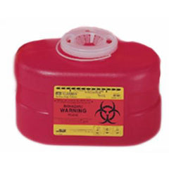 Red BD Sharps Collector 3.3 Qt medical waste container from Pasteur Pharmacy, designed for safe sharps disposal.
