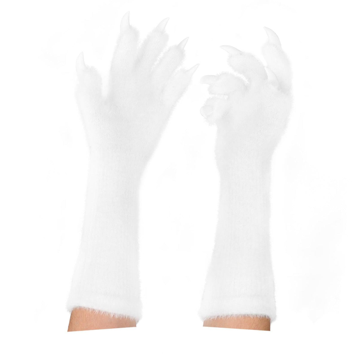 Halloween silicone meat mat long gloves in orange and black with spooky face designs
