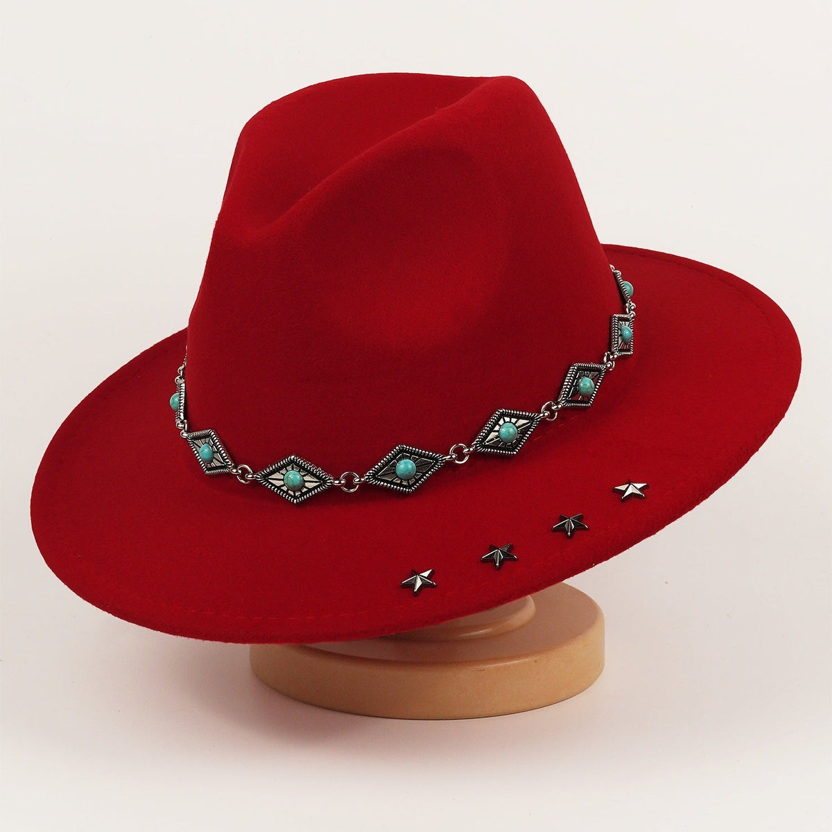 Vintage-patterned denim hat with a fashionable, versatile design by My Store