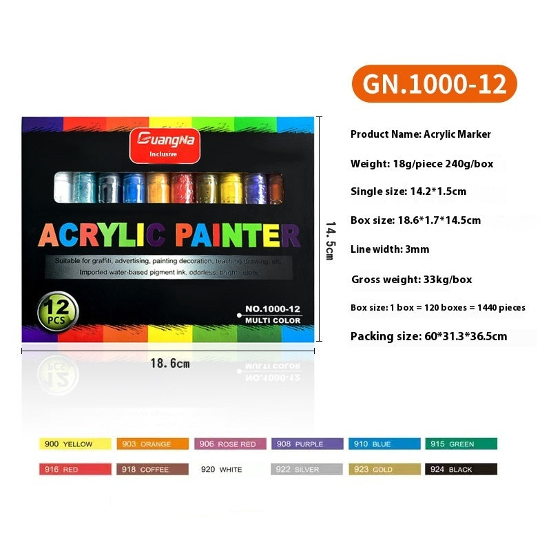 48-color water-based ceramic graffiti marker set for DIY painting crafts
