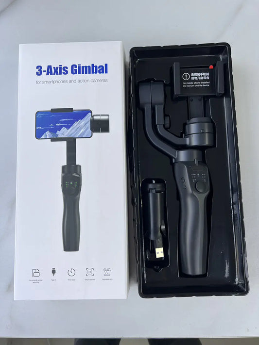 Handheld 3-Axis Gimbal Stabilizer for Smartphones with Bluetooth Control - Smooth Video Capture