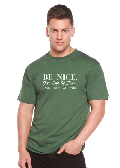 Men's printed graphic T-shirt from Spun Bamboo in bamboo viscose and organic cotton, featuring a colorful design on short sleeves.