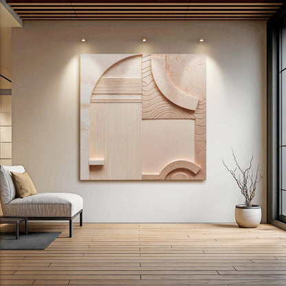 Minimalist Peach Clay Wall Art
