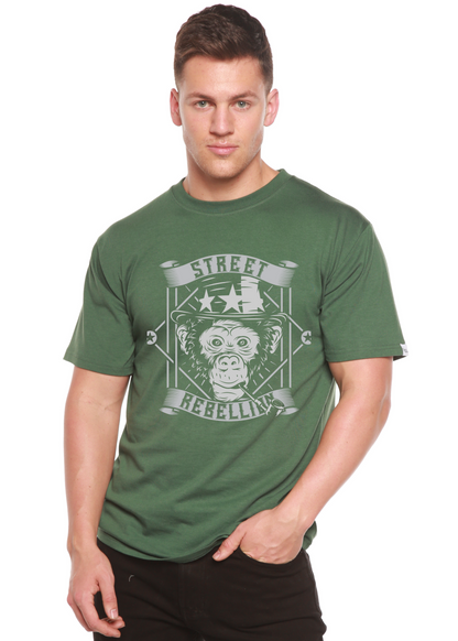 Men's Spun Bamboo graphic T-shirt made from bamboo viscose and organic cotton with a colorful printed design.