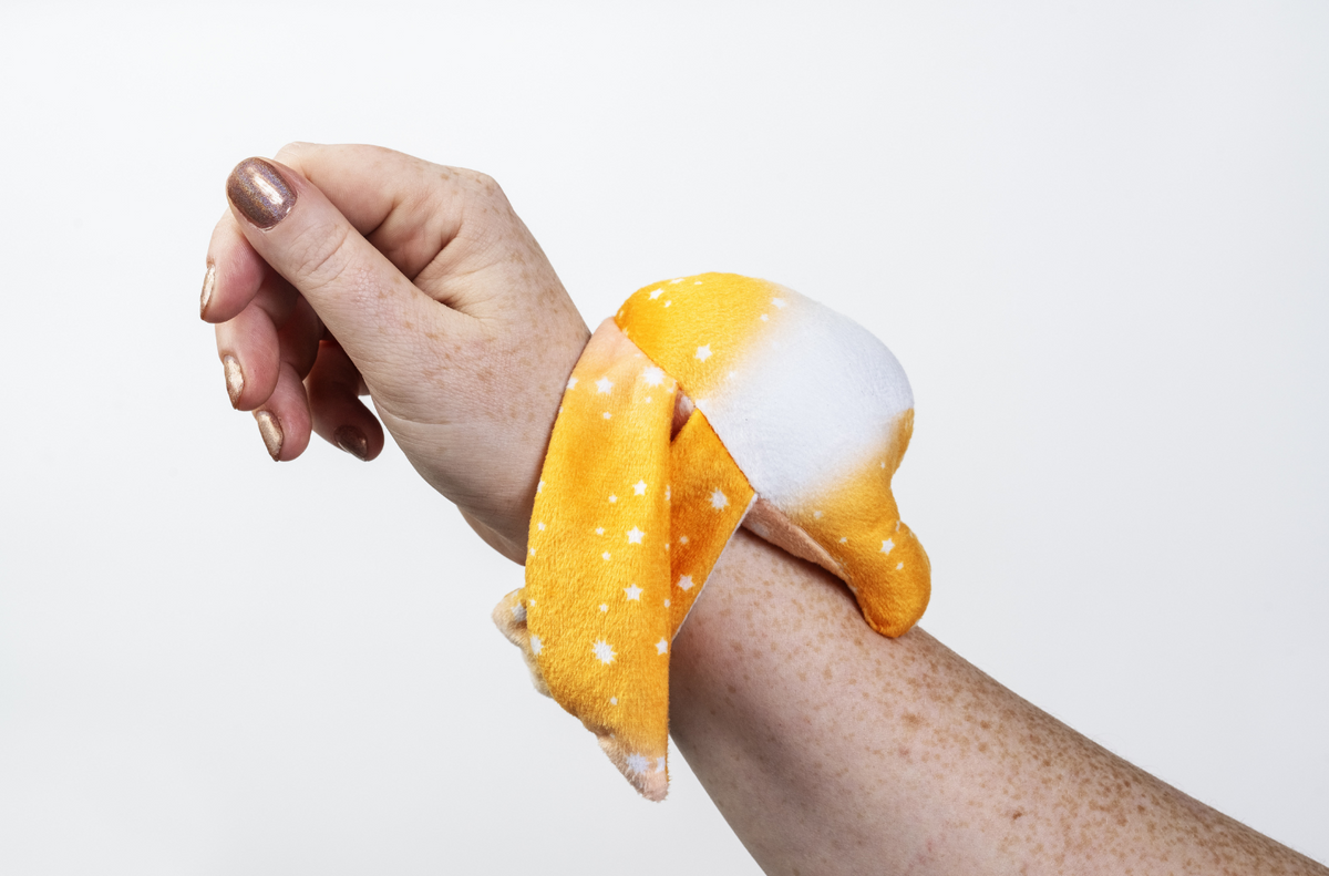 Moon Pals Ori Mini Wrist Hugger Plush in soft fabric, small plush wrist accessory with cute design, perfect for gentle comfort.