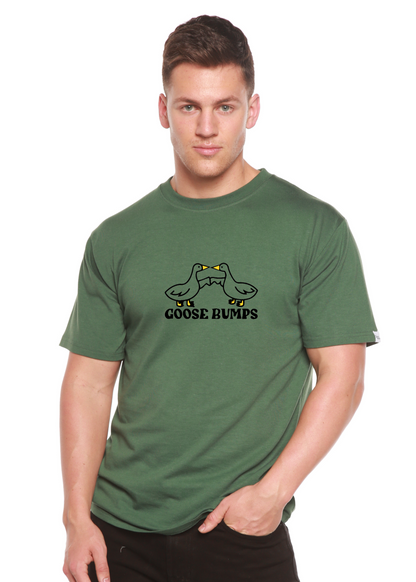 Spun Bamboo men's graphic T-shirt with short sleeves, featuring a printed design in bamboo viscose and organic cotton fabric.