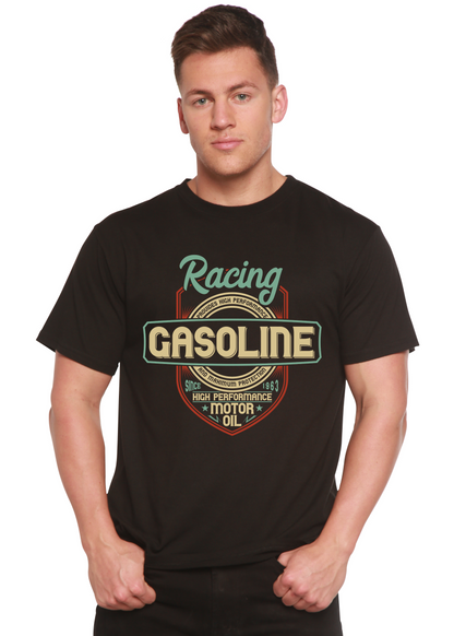 Spun Bamboo men's graphic T-shirt made of bamboo viscose and organic cotton, featuring a racing-inspired printed design.