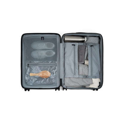 Bugatti Travel Oslo 3-piece luggage set with beige exterior and spacious interior, featuring multiple compartments for travel convenience.