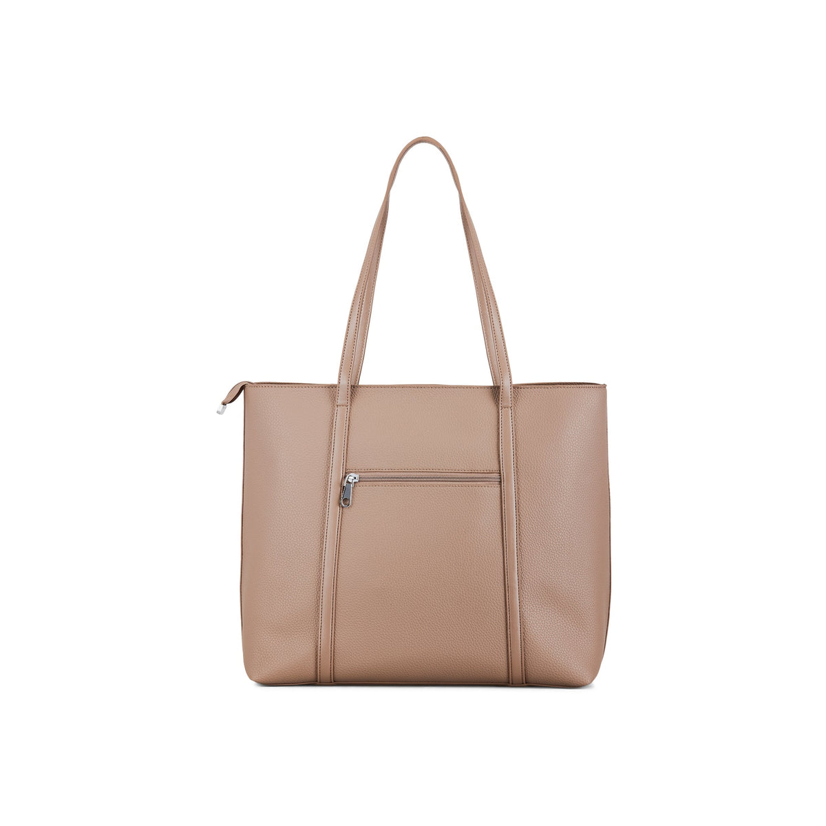 Taupe Bugatti Travel Pure Business Tote Bag with sturdy handles and spacious interior, stylish travel accessory for professionals.