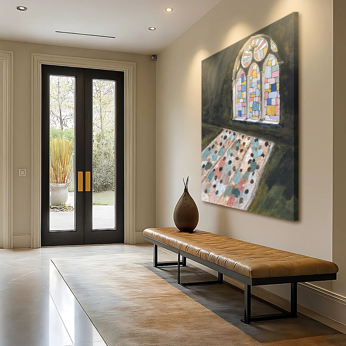 Sacred Reflection Faith wall art on canvas by Tailored Canvases, featuring spiritual design and calming imagery.