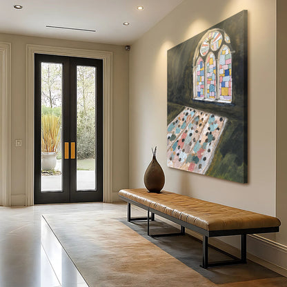 Sacred Reflection Faith wall art on canvas by Tailored Canvases, featuring spiritual design and calming imagery.