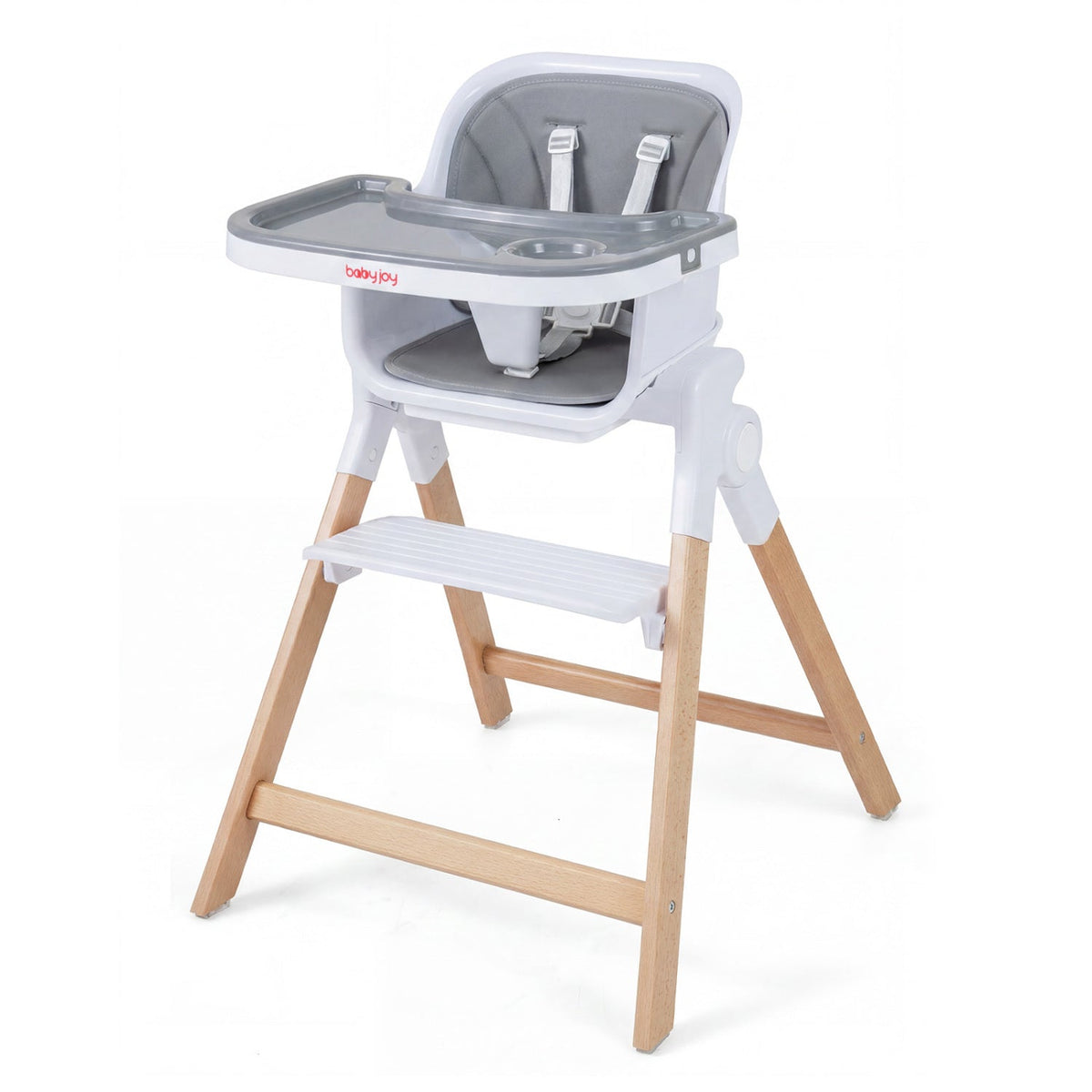Convertible GBruno Store baby high chair with adjustable tray, featuring a versatile 4-in-1 design for feeding and seating.