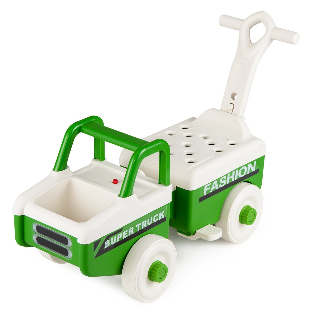 GBruno Store 4-in-1 ride-on push toy for kids with music and storage compartments, featuring colorful design and sturdy wheels.