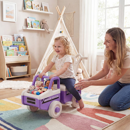 GBruno Store 4-in-1 ride on push car with music, storage compartment, and toddler-friendly design for kids' outdoor play.
