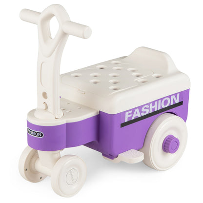 GBruno Store 4-in-1 Ride On Push Car with music, storage, and adjustable features, suitable for young children to ride and play.