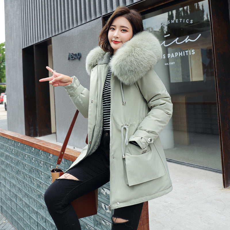 Women's winter down padded jacket in a warm, quilted design