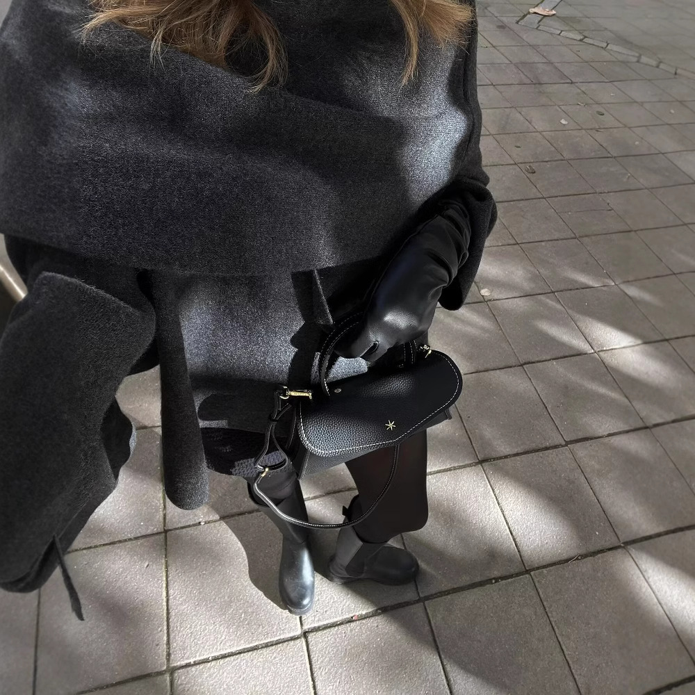 Elegant Draped Winter Jacket