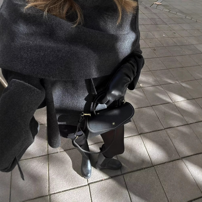 Elegant Draped Winter Jacket