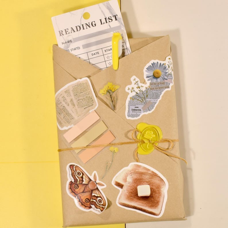 Real books English blind date with a book gift set by BookishGifts, wrapped for surprise reading