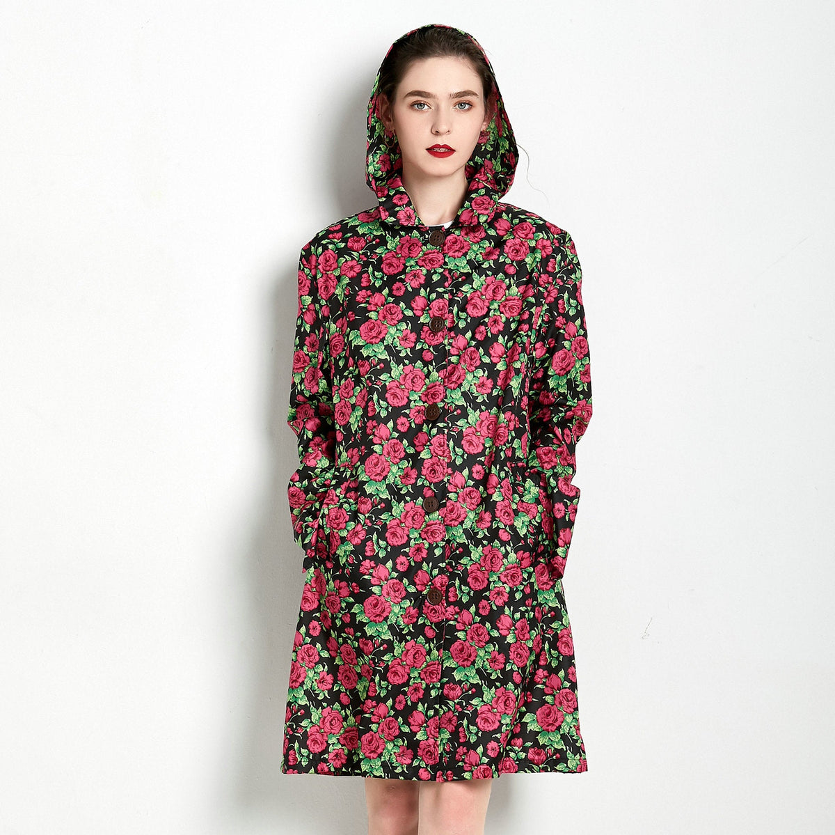Rose mid-length women's trench coat by My Store