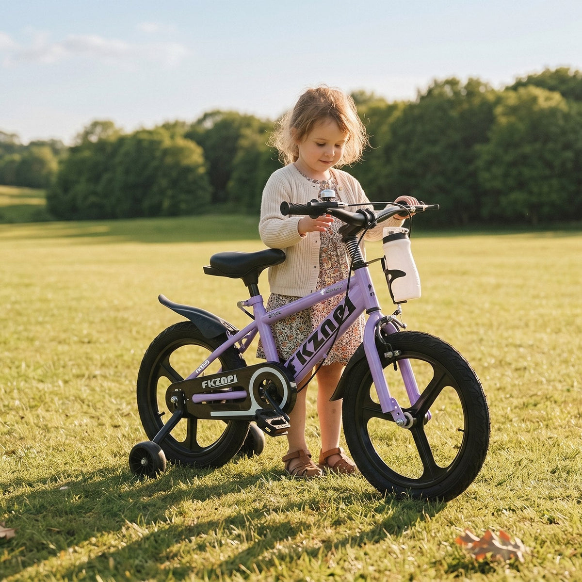 16-18 inch GBruno Kids Bike with training wheels and adjustable seat, suitable for young children learning to ride.