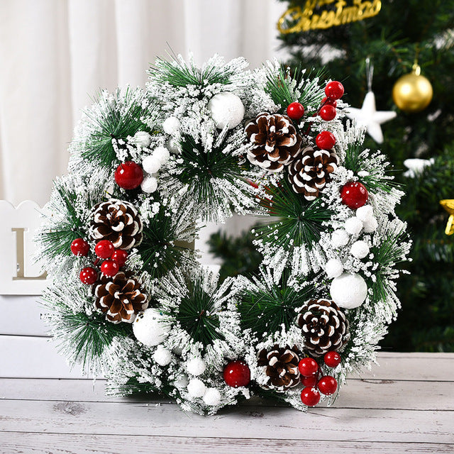 Christmas decorations garland wreath by My Store with festive greenery for holiday home decor