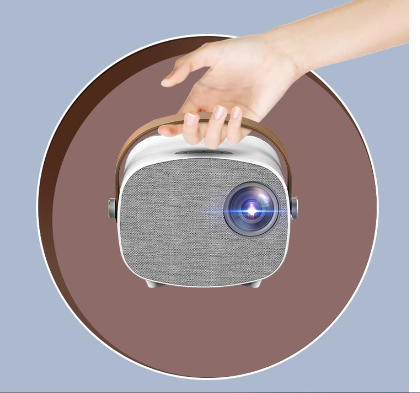 Portable LED mobile phone projector miniature for home use, compact black design by My Store