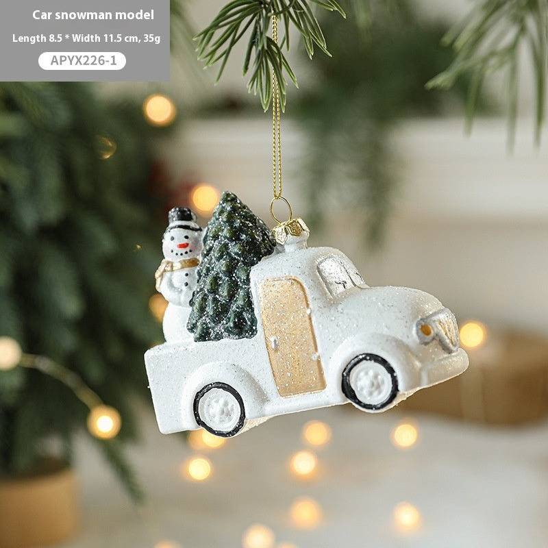 Painted plastic Christmas tree pendant decoration hanging ornament