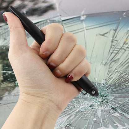 Outdoor self-defense writing pen with tungsten steel head and broken-window tip