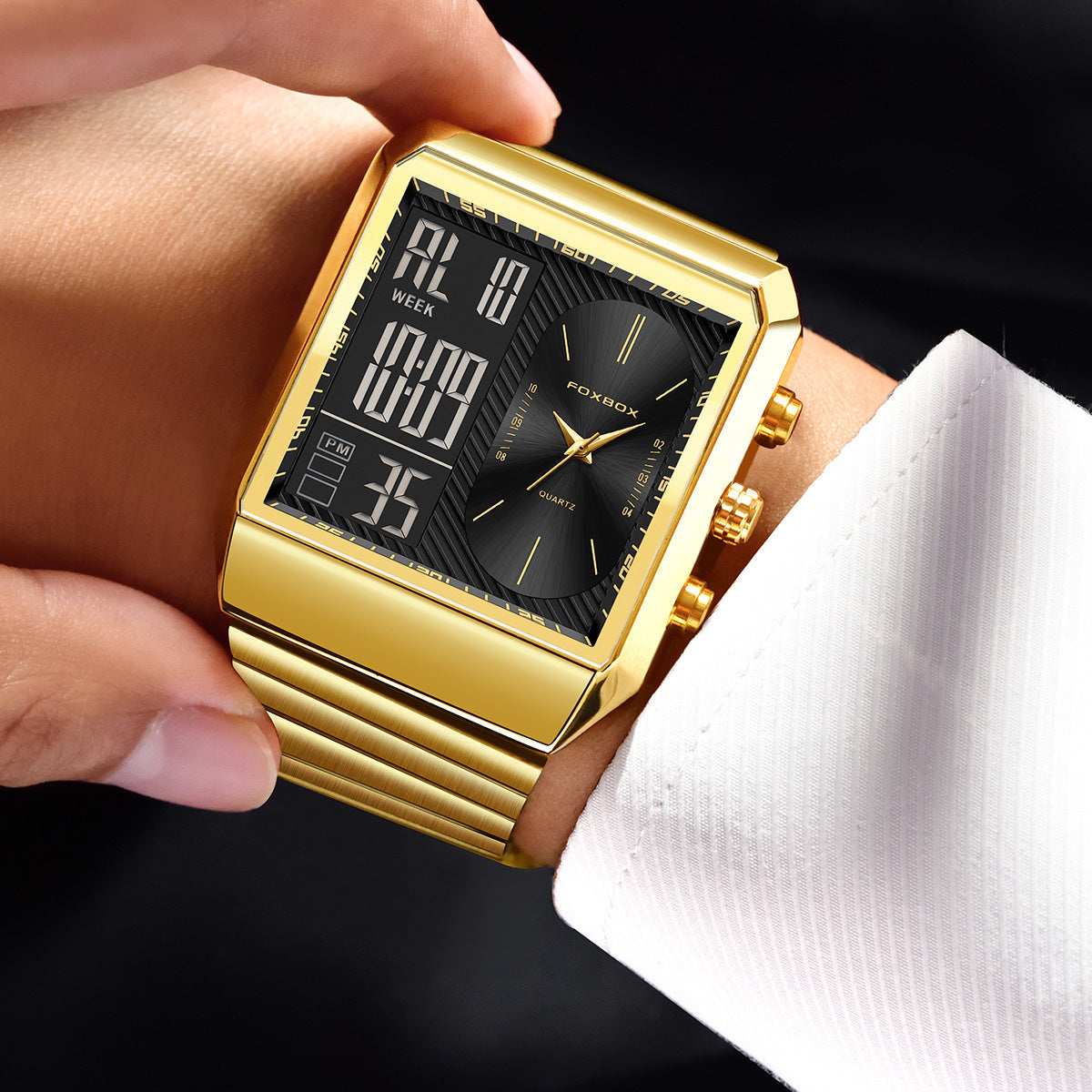 Stylish versatile quartz men's watch with a good-looking design and classic analog dial