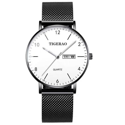 Water-resistant luminous fully automatic movement watch with glowing markers and hands