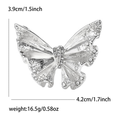 Stylish creative alloy enamel butterfly brooch with colorful wings and detailed design